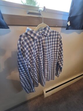 Year In Year Out Men's 2XL Plaid Long Sleeve Wrinkle Free Button-Up Shirt